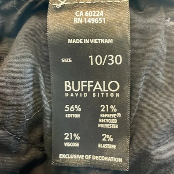 BUFFALO David Burton Alyssa High Rise Straight Leg Stretch Denim Jeans, Sz 10/30 - Picture 8 of 10